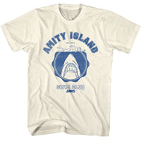 Thumbnail for JAWS-JAWS AMITY ISLAND SWIM CLUB-NATURAL ADULT S/S TSHIRT