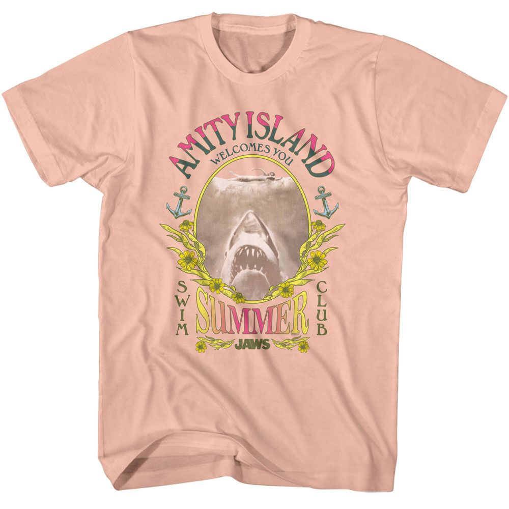 JAWS-JAWS SUMMER SWIM CLUB-PEACH ADULT S/S TSHIRT