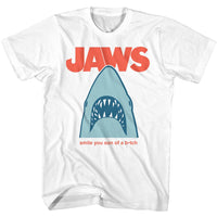Thumbnail for JAWS-JAWS MINIMAL SMILE SOB-WHITE ADULT S/S TSHIRT
