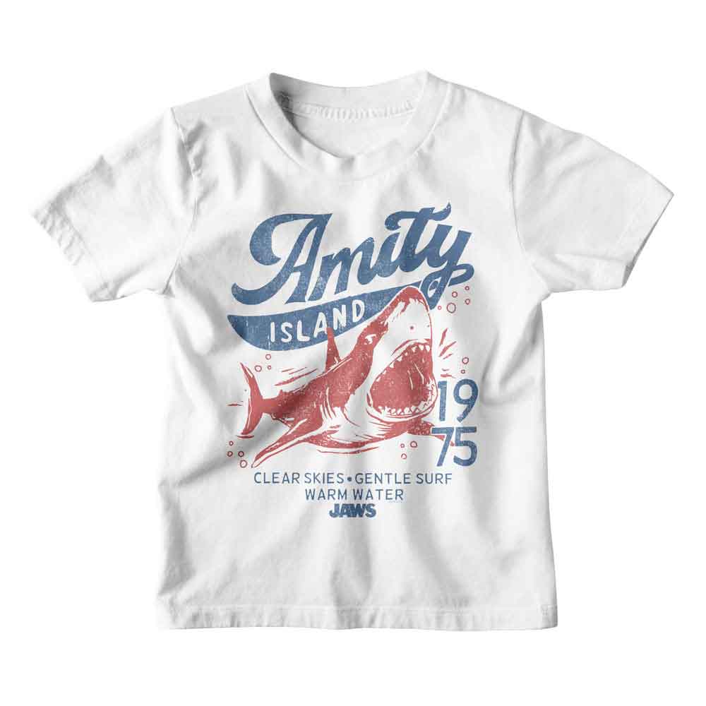 JAWS-JAWS CLEAR SKIES 1975-WHITE YOUTH S/S TSHIRT