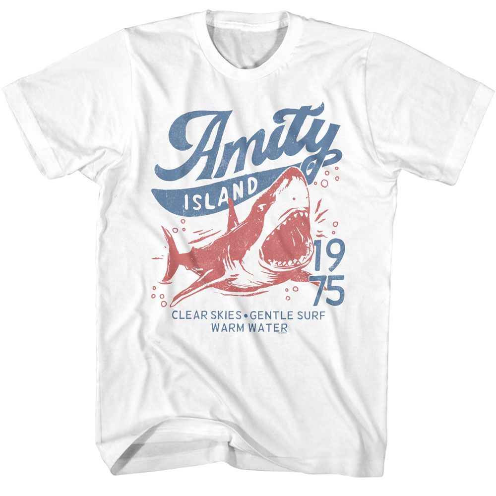 JAWS-JAWS CLEAR SKIES 1975-WHITE ADULT S/S TSHIRT