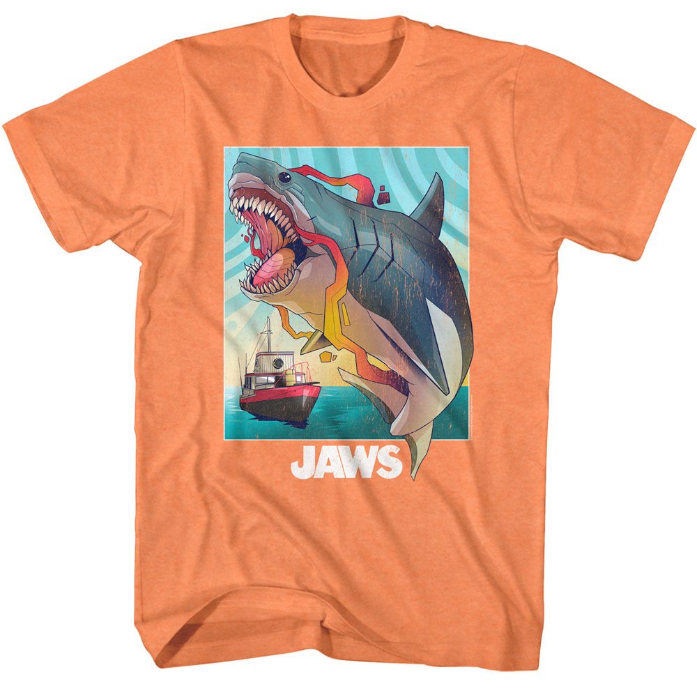 JAWS-JAWS COLORFUL-CANTALOUPE HEATHER ADULT S/S TSHIRT