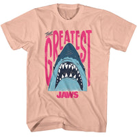 Thumbnail for JAWS-JAWS THE GREATEST-PEACH ADULT S/S TSHIRT
