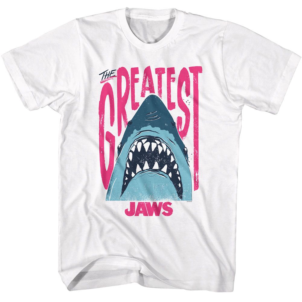 JAWS-JAWS THE GREATEST-WHITE ADULT S/S TSHIRT