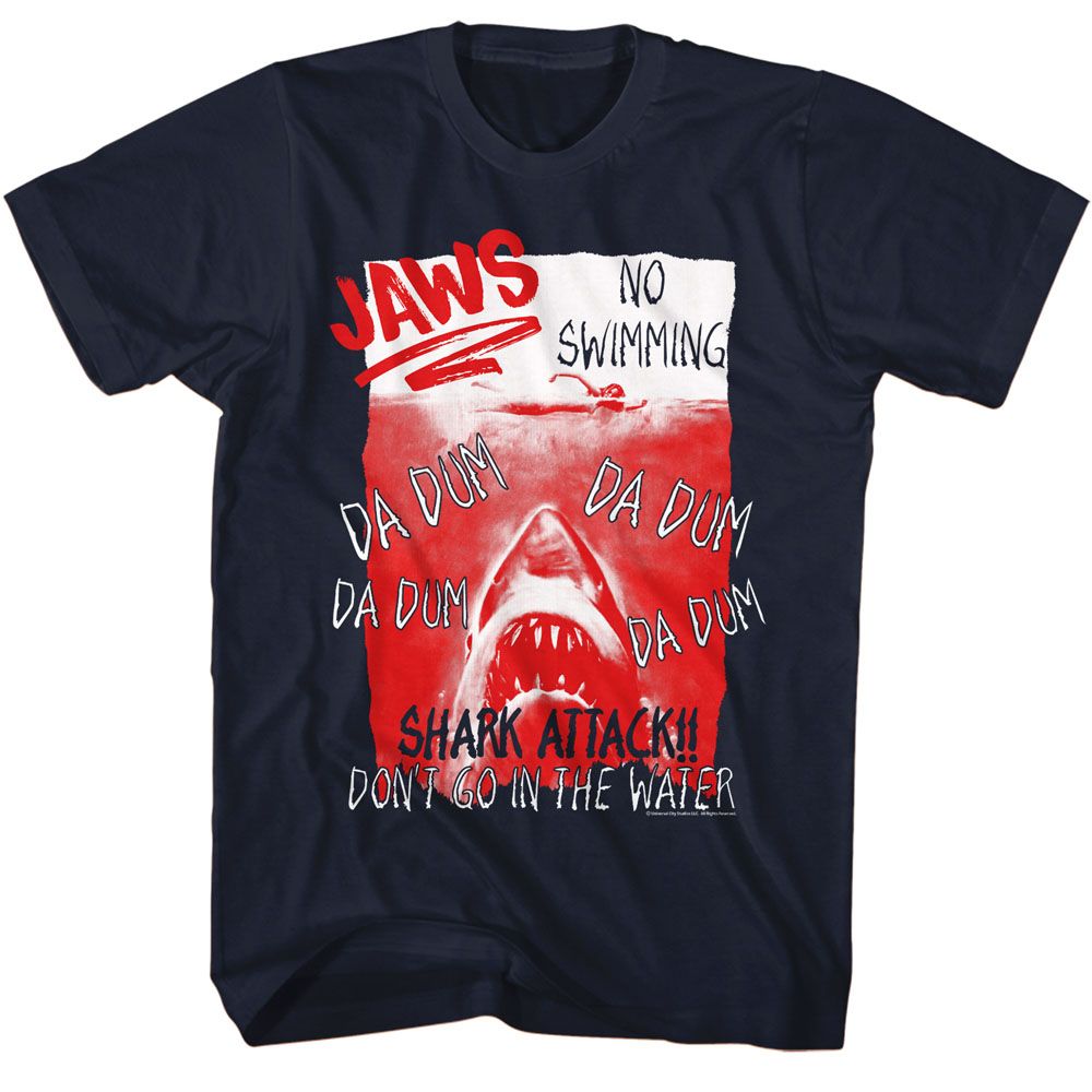 JAWS-JAWS HANDWRITTEN-NAVY ADULT S/S TSHIRT