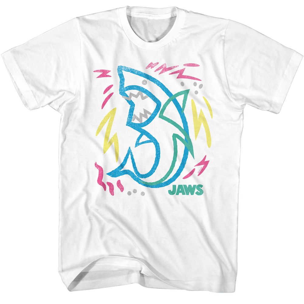 JAWS-JAWS DOODLE-WHITE ADULT S/S TSHIRT