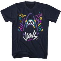 Thumbnail for JAWS-JAWS DOODLES-NAVY ADULT S/S TSHIRT