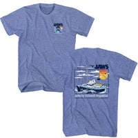 Thumbnail for JAWS-JAWS AMITY ISLAND REGATTA-LIGHT BLUE HEATHER ADULT S/S TSHIRT