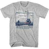 Thumbnail for JAWS-JAWS ORCA DEEP SEA BOAT-GRAY HEATHER ADULT S/S TSHIRT