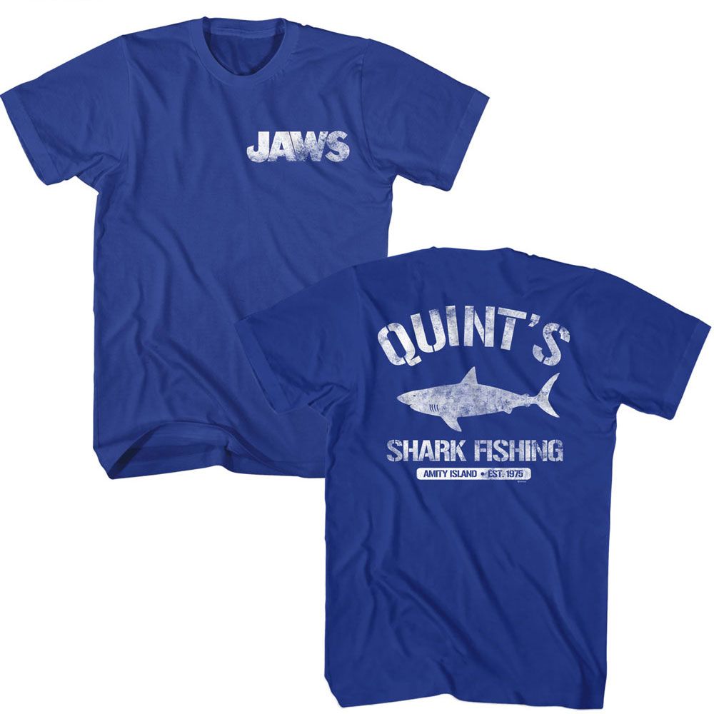 JAWS-JAWS QUINTS FRONT AND BACK-ROYAL ADULT S/S TSHIRT