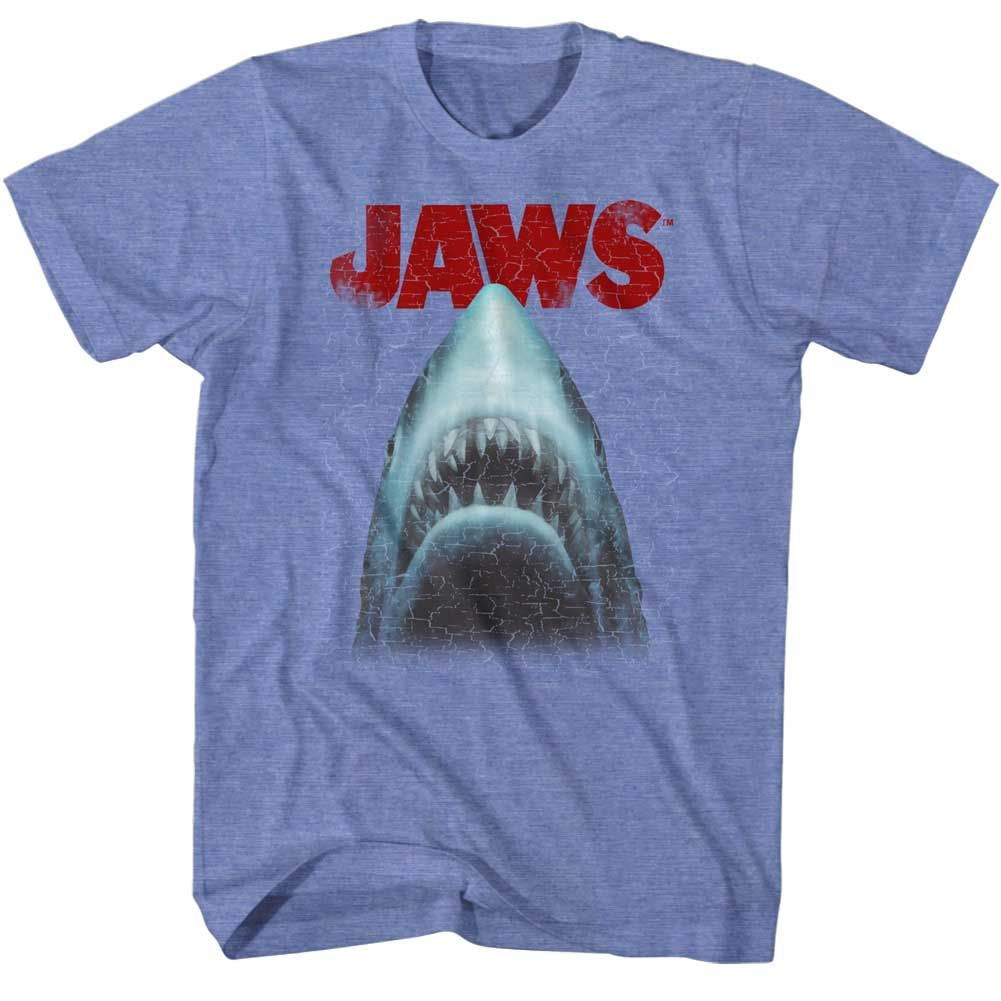 JAWS-STRESSED OUT-LIGHT BLUE HEATHER ADULT S/S TSHIRT