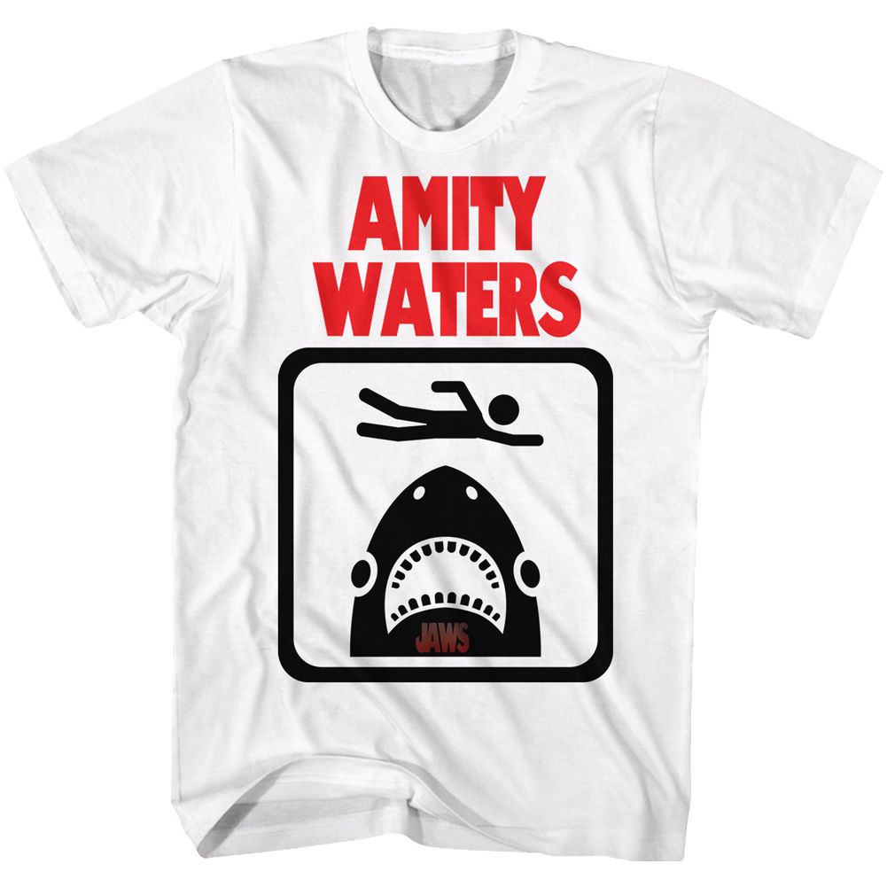 JAWS-AMITY WATERS-WHITE ADULT S/S TSHIRT