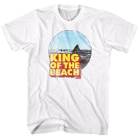 Thumbnail for JAWS-KING OF THE BEACH-WHITE ADULT S/S TSHIRT