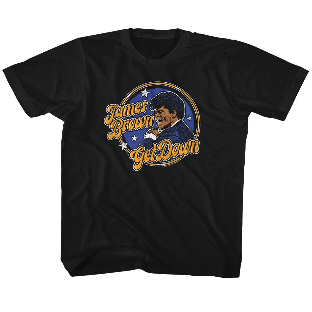 JAMES BROWN-JAMES BROWN GET DOWN CIRCLE-BLACK TODDLER S/S TSHIRT