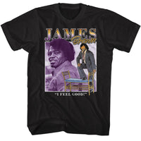 Thumbnail for JAMES BROWN-JAMES BROWN TWO PIC SQUARE-BLACK ADULT S/S TSHIRT