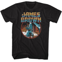 Thumbnail for JAMES BROWN-JAMES BROWN KNEEL CIRCLE-BLACK ADULT S/S TSHIRT