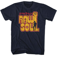 Thumbnail for JAMES BROWN-JAMES BROWN RAW SOUL-NAVY ADULT S/S TSHIRT