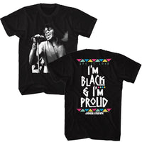 Thumbnail for JAMES BROWN-JAMES BROWN BLACK AND PROUD-BLACK ADULT S/S TSHIRT