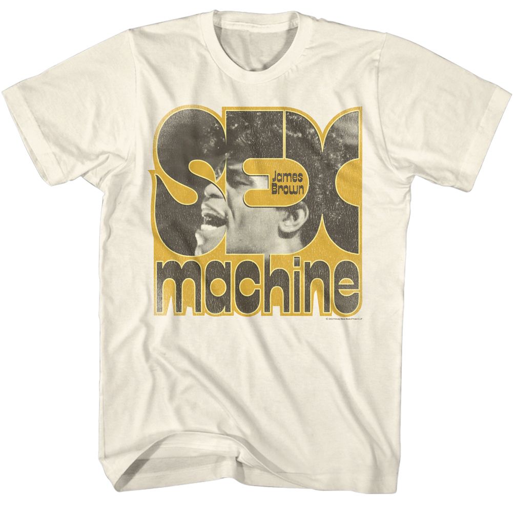 JAMES BROWN-JAMES BROWN SEX MACHINE-NATURAL ADULT S/S TSHIRT