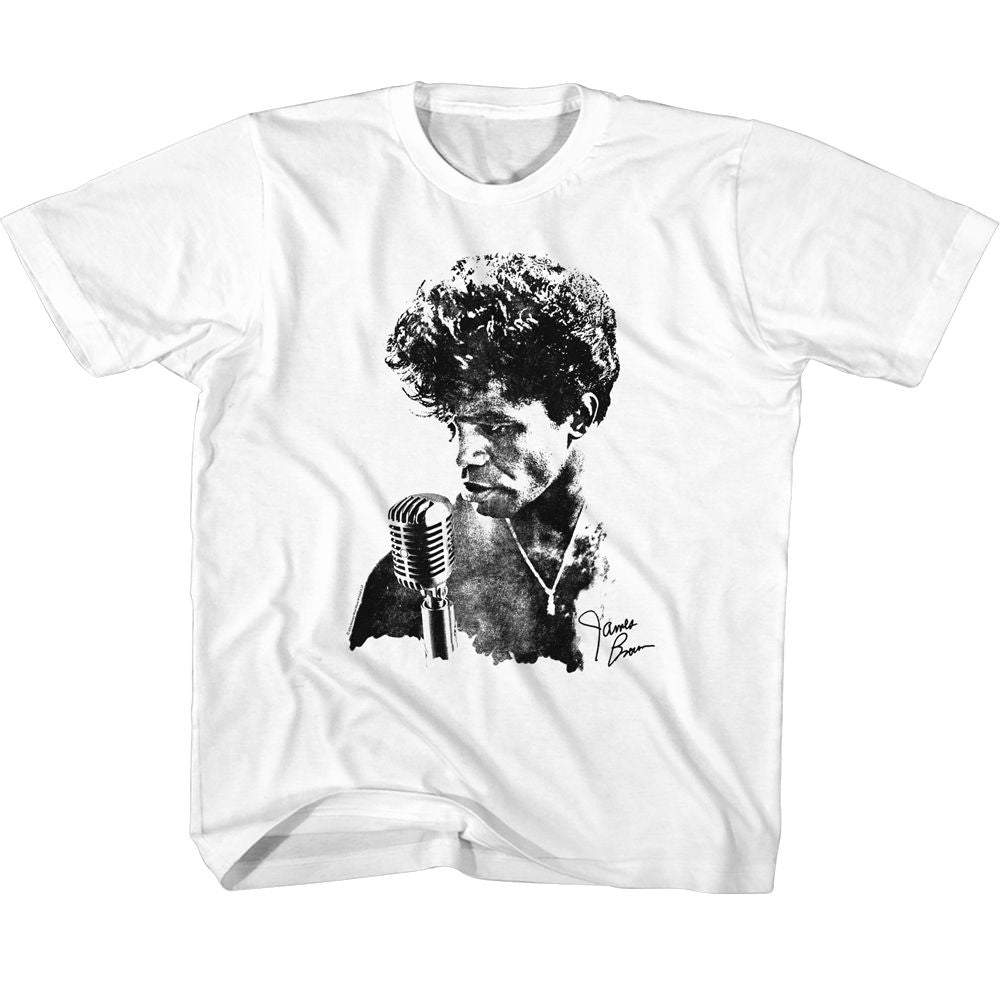 JAMES BROWN-JAMES BROWN JB MICROPHONE-WHITE YOUTH S/S TSHIRT