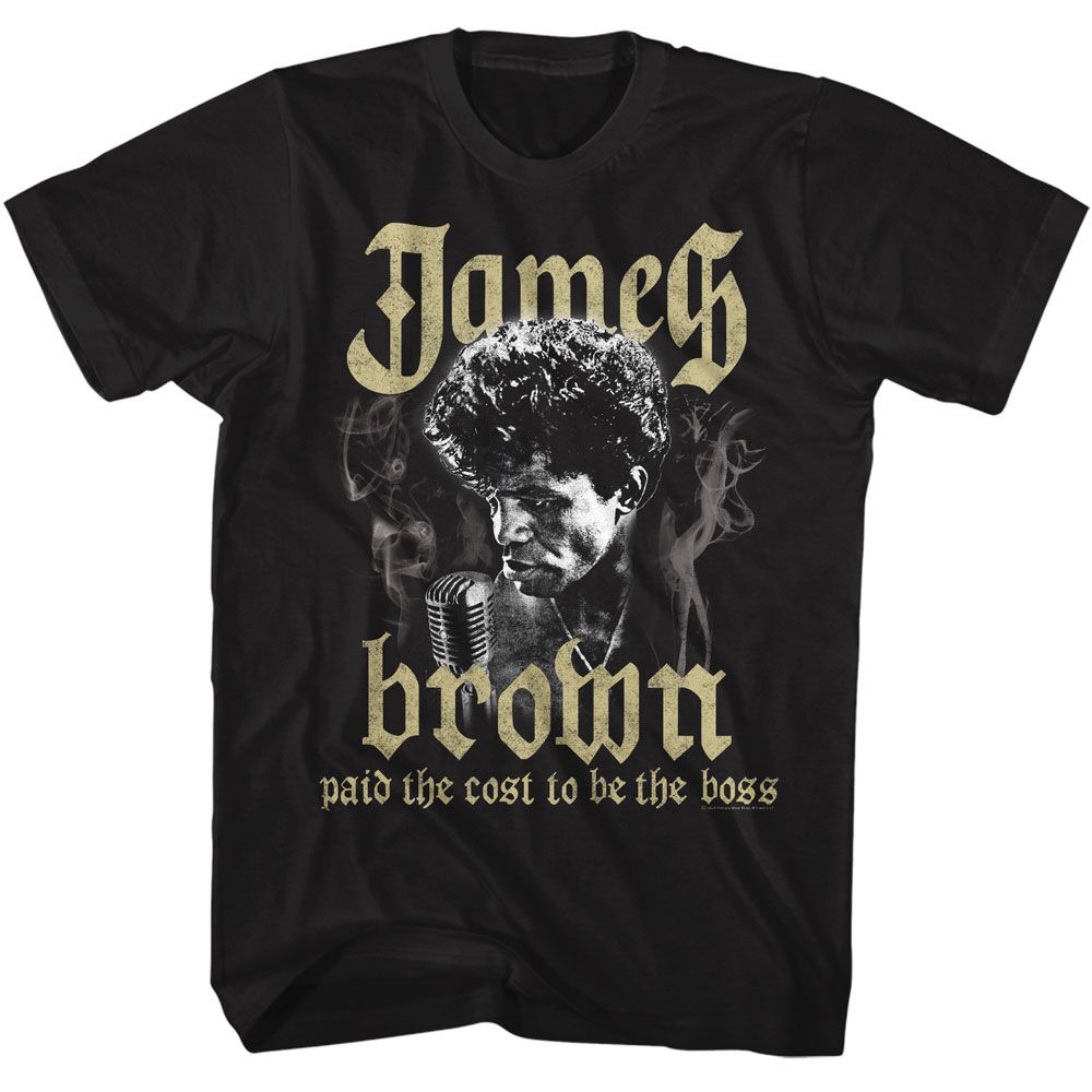 JAMES BROWN-JAMES BROWN COST TO BE THE BOSS-BLACK ADULT S/S TSHIRT