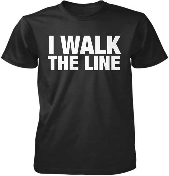 I WALK THE LINE MENS LIGHTWEIGHT T-SHIRT