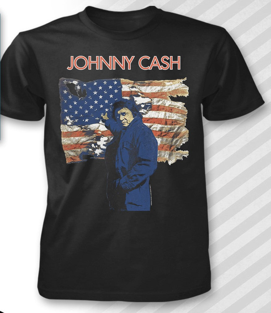 JOHNNY CASH FLAG TEE