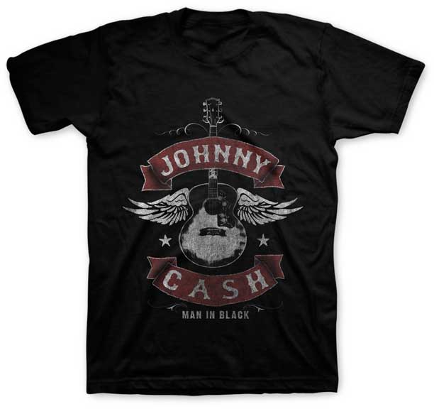 WINGED GUITAR MENS LIGHTWEIGHT T-SHIRT
