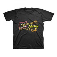 Thumbnail for Johnny Cash Neon Guitar Youth Tee