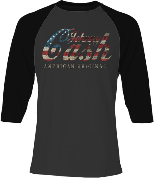 JOHNNY CASH MENS RAGLAN