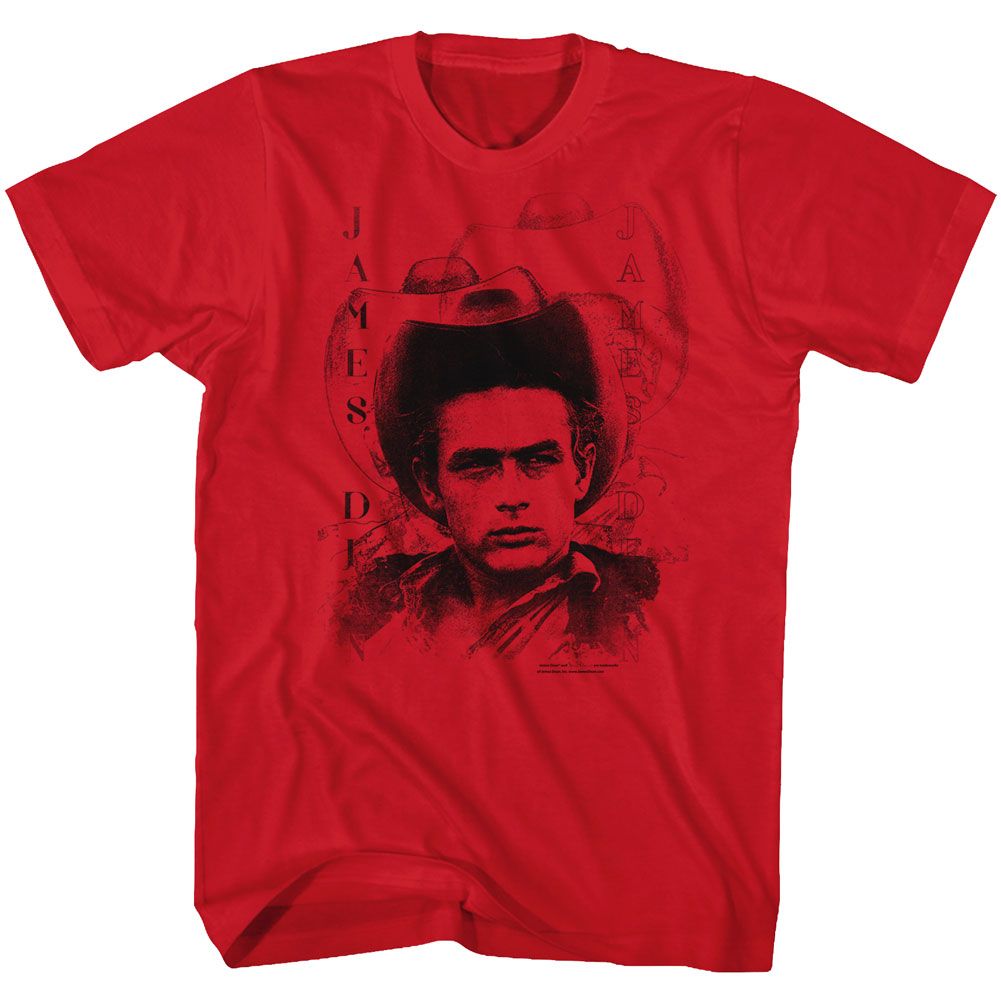 JAMES DEAN-COLLEGE DEAN-RED ADULT S/S TSHIRT
