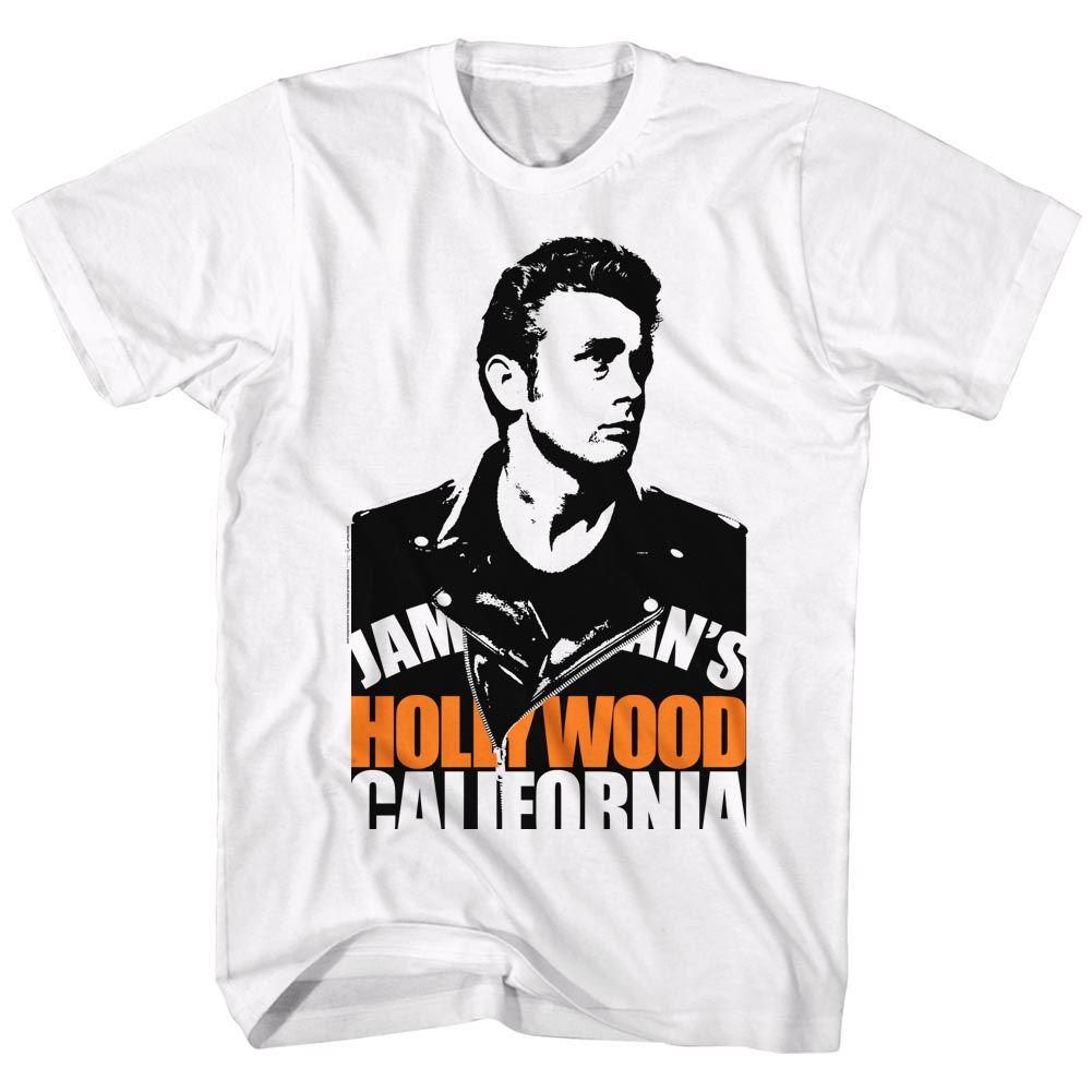 JAMES DEAN-BLOCKED-WHITE ADULT S/S TSHIRT