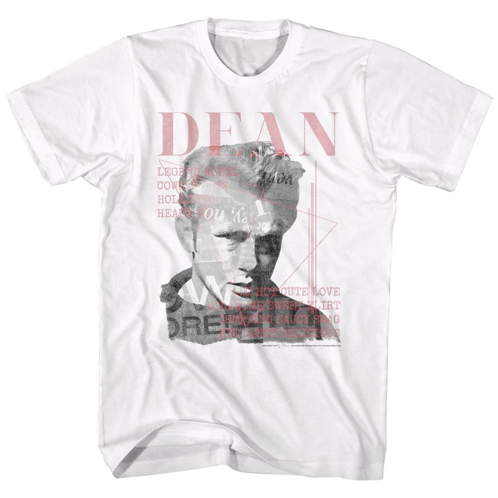 JAMES DEAN-FADED DEAN-WHITE ADULT S/S TSHIRT