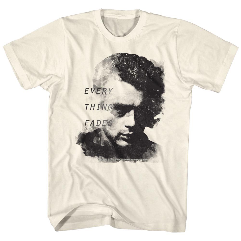 JAMES DEAN-EVERYTHING FADES-NATURAL ADULT S/S TSHIRT