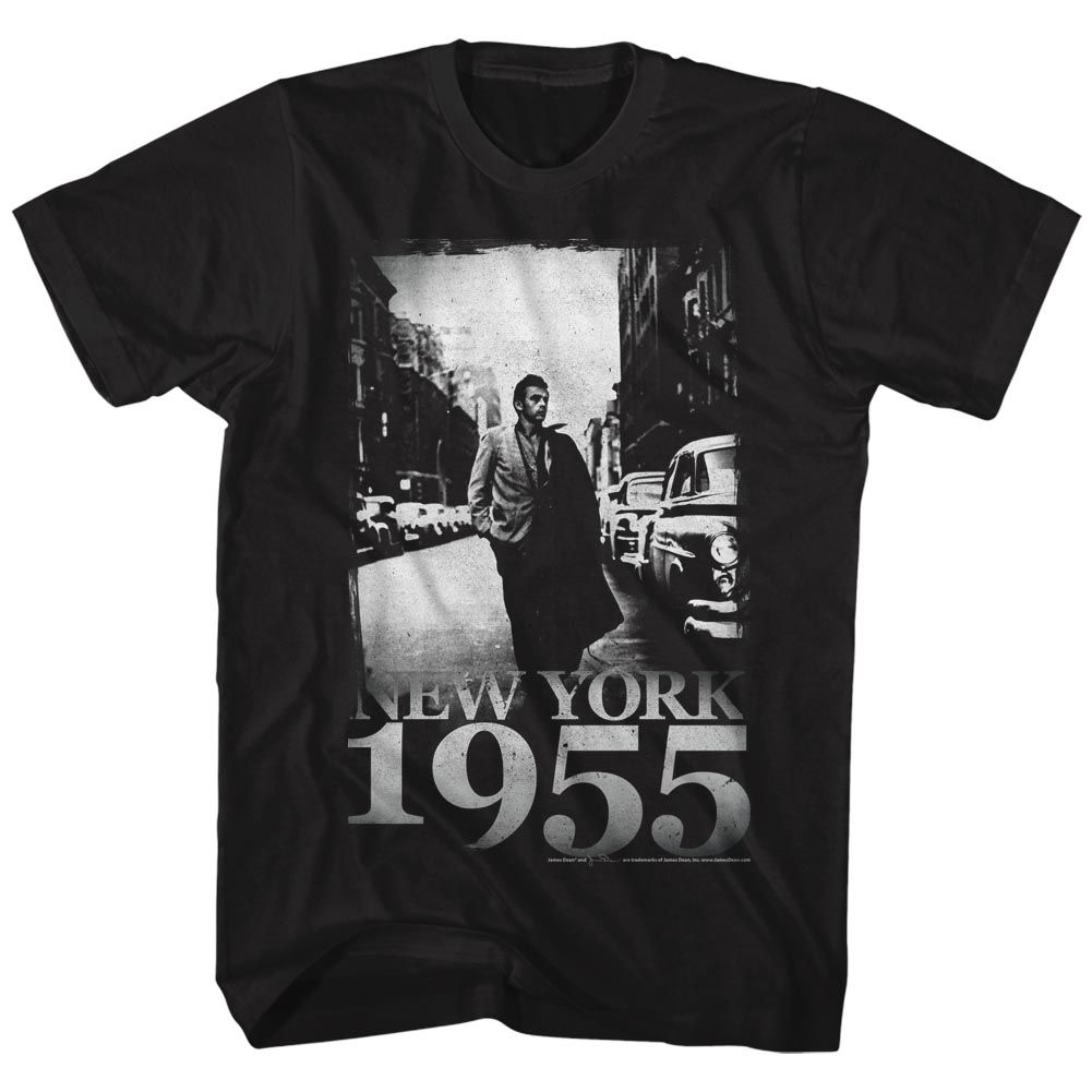 JAMES DEAN-1955-BLACK ADULT S/S TSHIRT