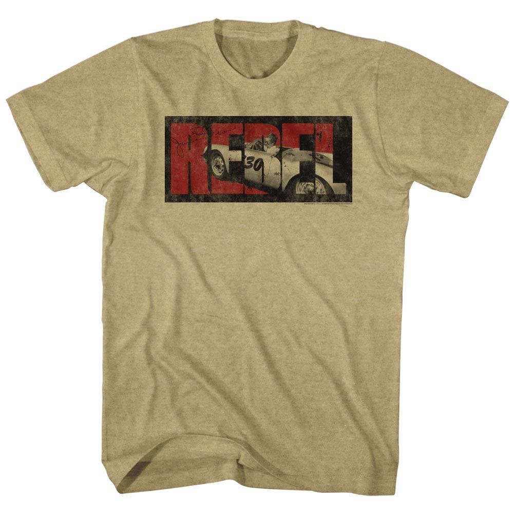 JAMES DEAN-REBEL-KHAKI HEATHER ADULT S/S TSHIRT