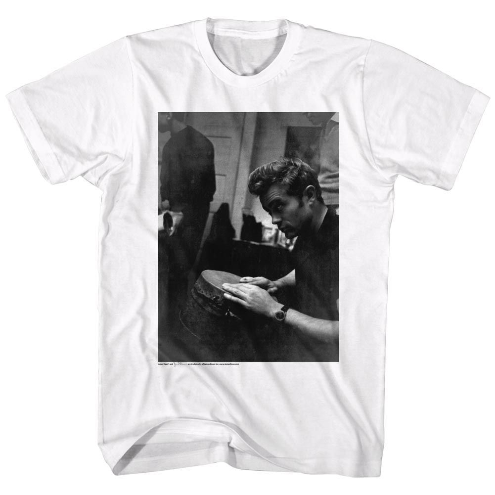 JAMES DEAN-BONGO BONGO-WHITE ADULT S/S TSHIRT