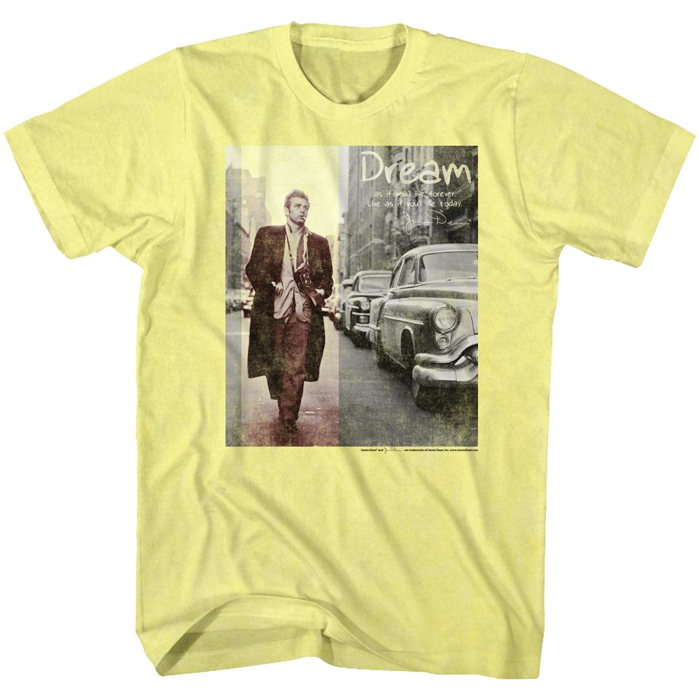 JAMES DEAN-DREAM-YELLOW HEATHER ADULT S/S TSHIRT