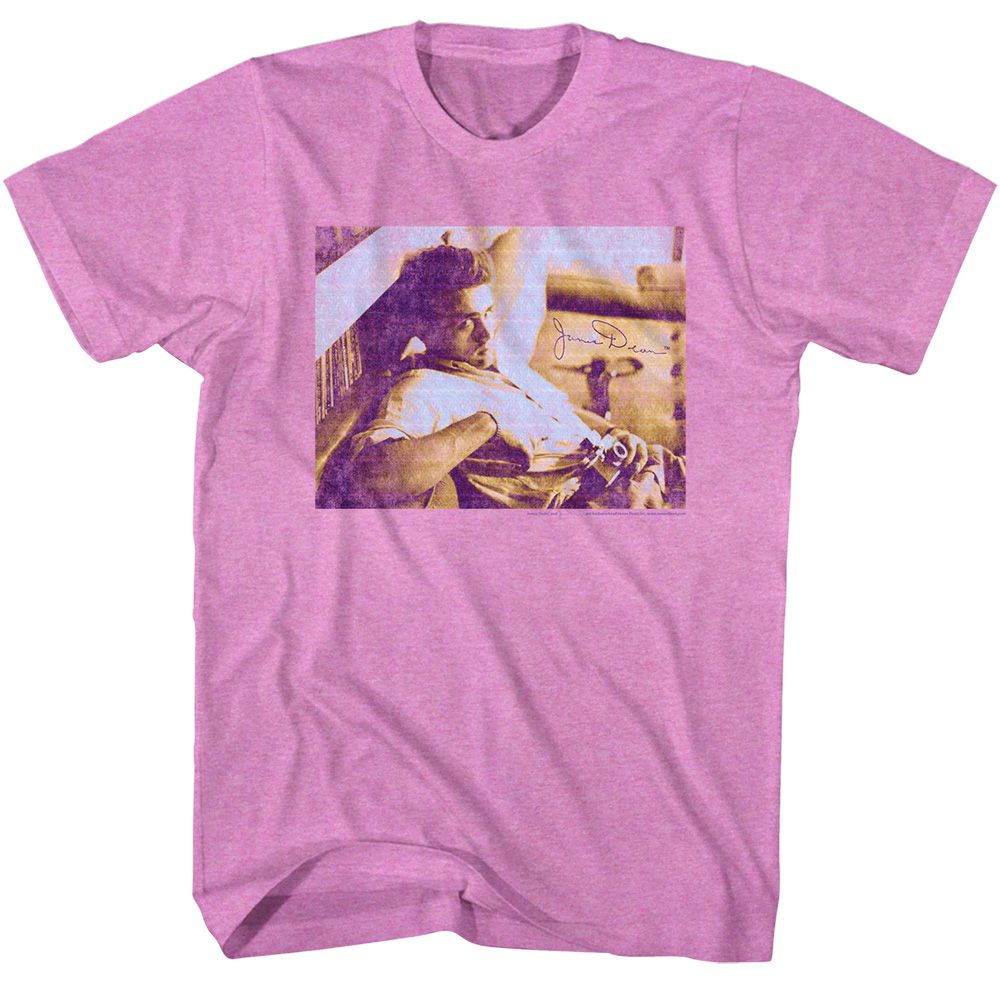 JAMES DEAN-DEAN-NEON PURPLE HEATHER ADULT S/S TSHIRT