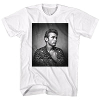 Thumbnail for JAMES DEAN-FLOWER PRINT-WHITE ADULT S/S TSHIRT