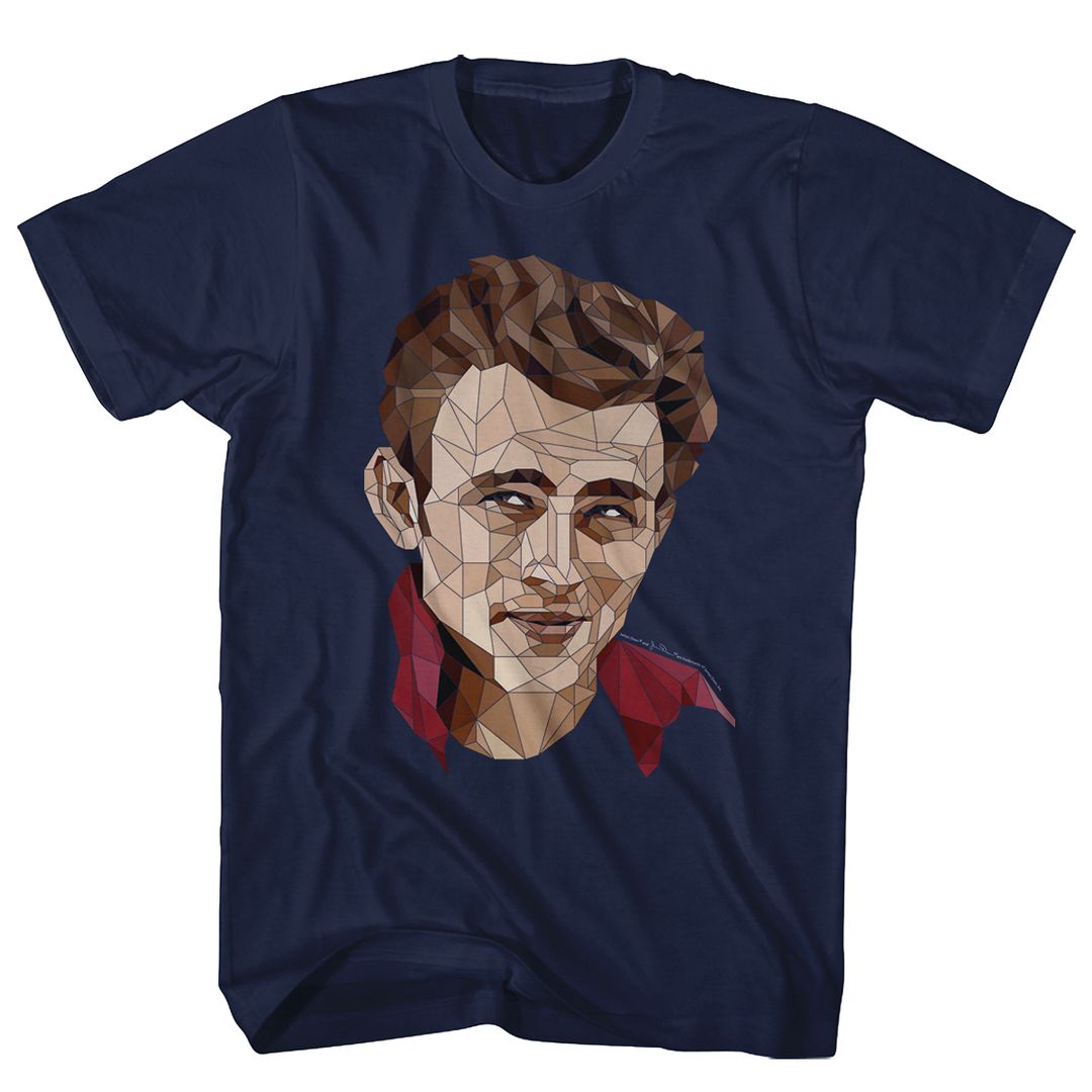 JAMES DEAN-POLYGON JAMES-NAVY ADULT S/S TSHIRT