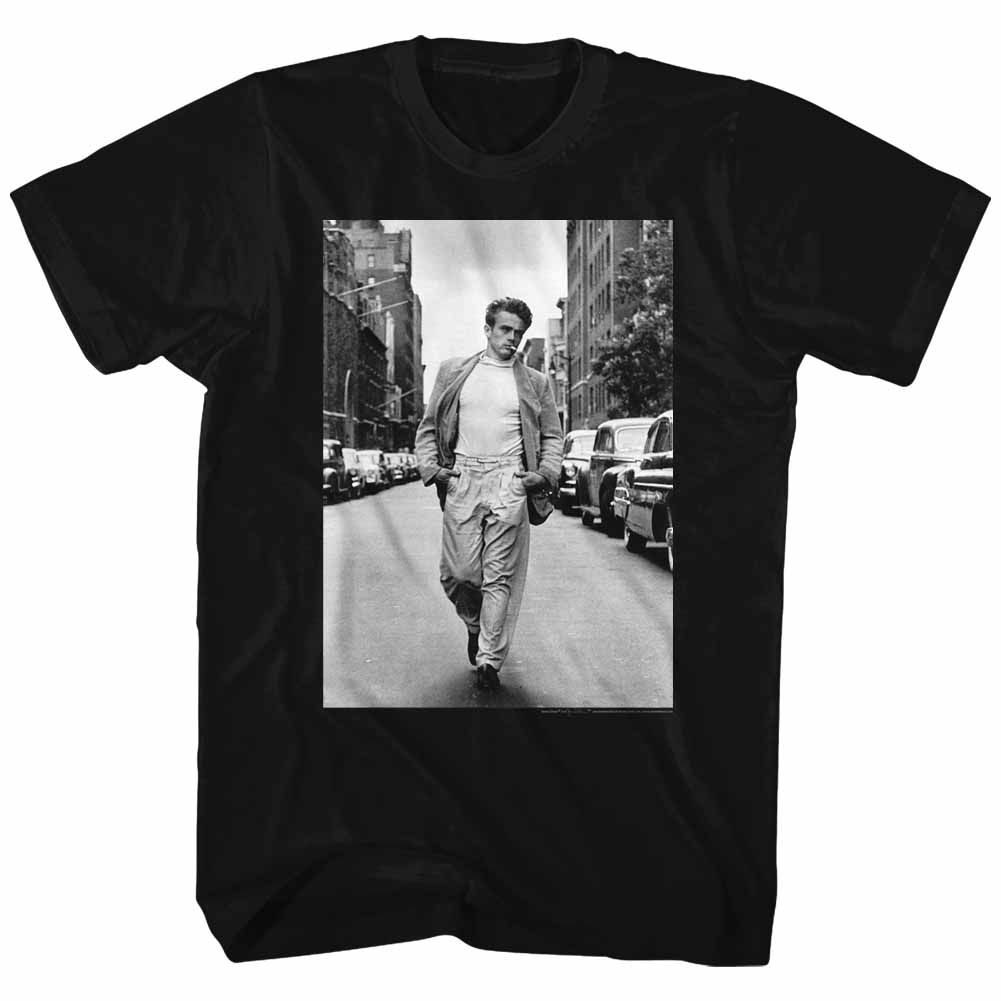 JAMES DEAN-STREET-BLACK ADULT S/S TSHIRT