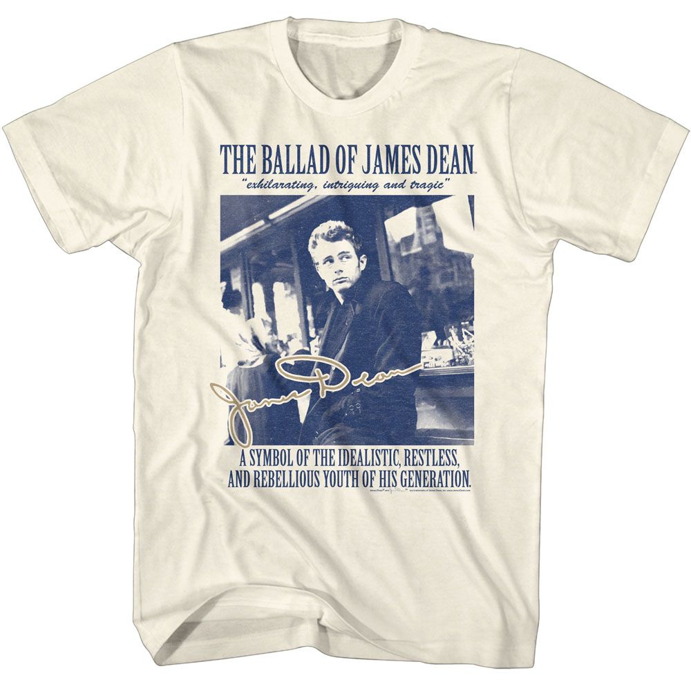 JAMES DEAN-JAMES DEAN THE BALLAD OF-NATURAL ADULT S/S TSHIRT