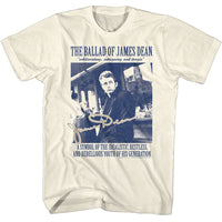 Thumbnail for JAMES DEAN-JAMES DEAN THE BALLAD OF-NATURAL ADULT S/S TSHIRT