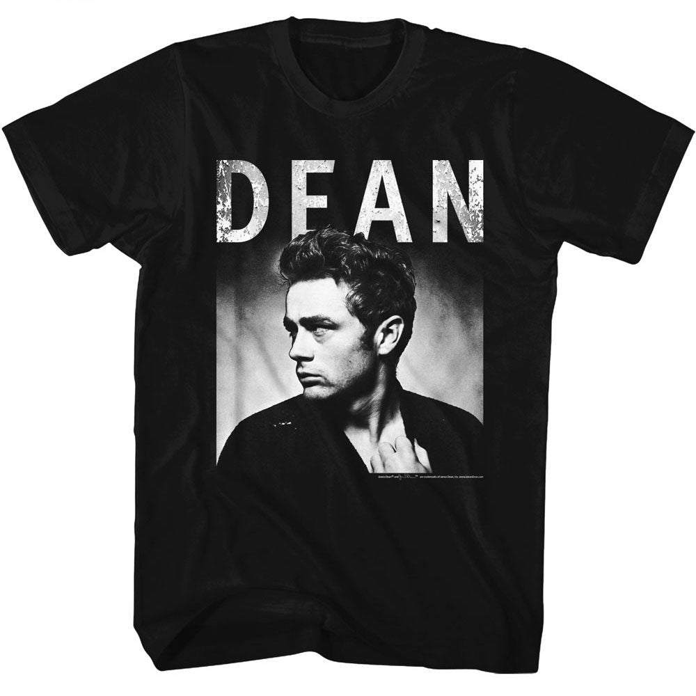 JAMES DEAN-JAMES DEAN BW WALL-BLACK ADULT S/S TSHIRT