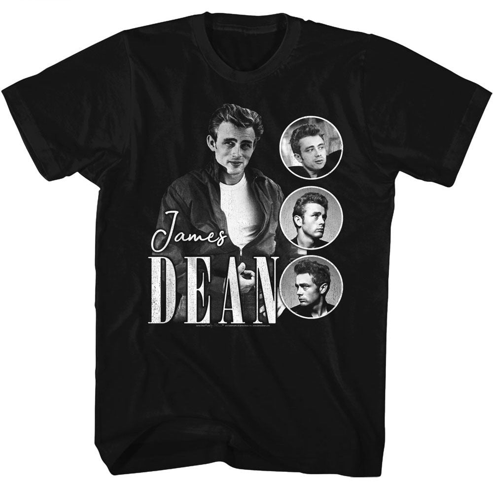 JAMES DEAN-JAMES DEAN THREE CIRCLES-BLACK ADULT S/S TSHIRT
