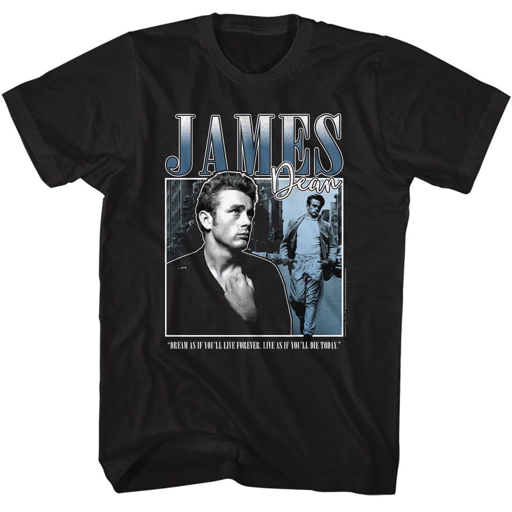 JAMES DEAN-JAMES DEAN SQUARE-BLACK ADULT S/S TSHIRT