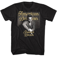 Thumbnail for JAMES DEAN-JAMES DEAN GOLD TEXT-BLACK ADULT S/S TSHIRT