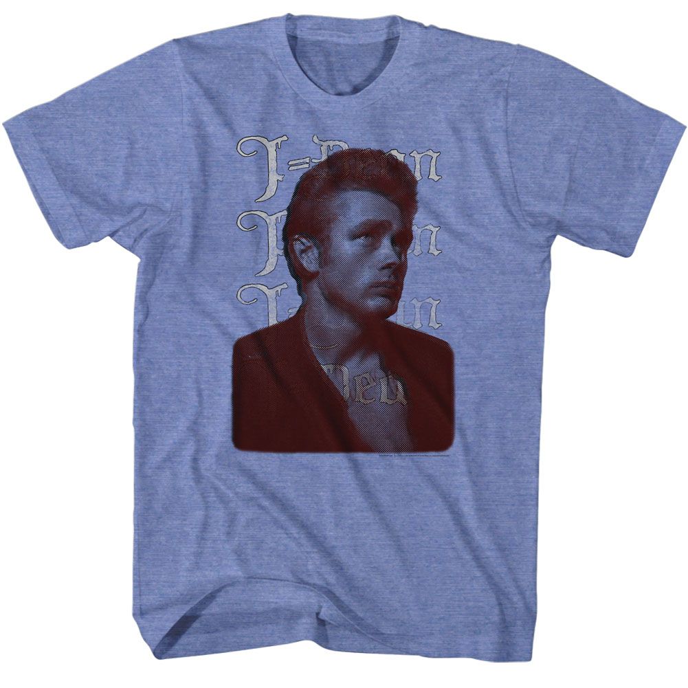 JAMES DEAN-J DEAN-LIGHT BLUE HEATHER ADULT S/S TSHIRT