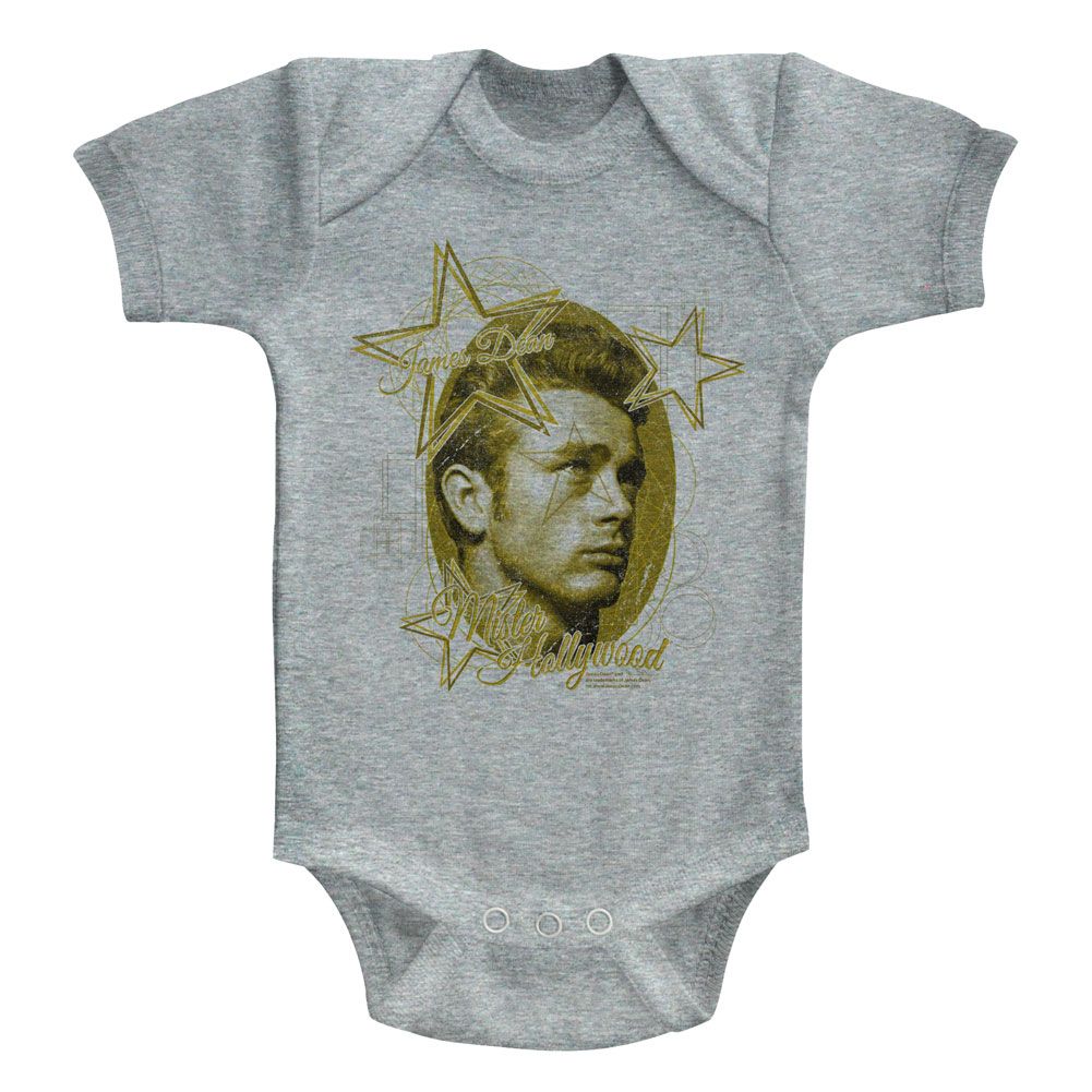 JAMES DEAN-STAR DEAN-GRAY HEATHER INFANT S/S BODYSUIT